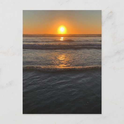 Carte Postale Orange Glow Waves California Coast Sunset (Devant)