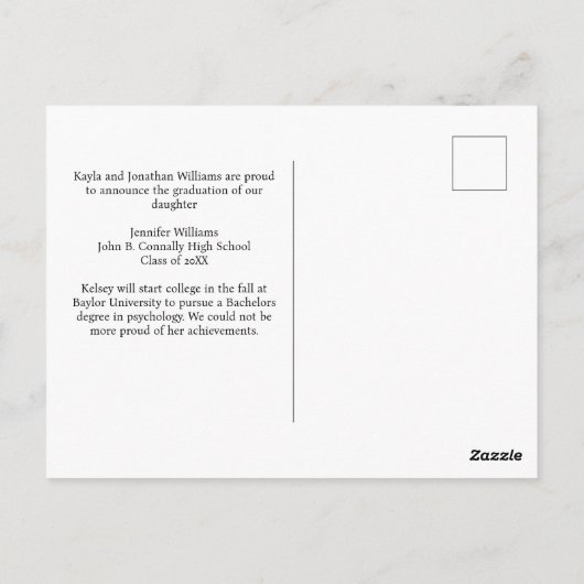 Carte Postale Orange Graduate Photo Collage Moderne Graduation (Dos)