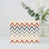 Carte Postale Orange Grey Chevron motifs géométriques Couleur (Debout devant)