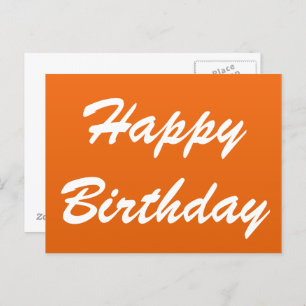 Carte postale Orange Happy Birthday