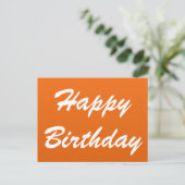 Carte postale Orange Happy Birthday (Debout devant)