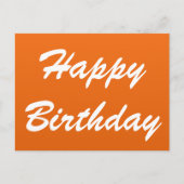 Carte postale Orange Happy Birthday (Devant)