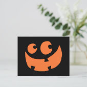Carte Postale Orange Happy Halloween Citrouille (Debout devant)