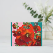 Carte Postale Orange Hollyhock Garden Cadeaux (Debout devant)