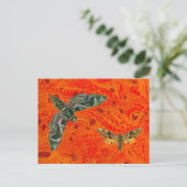 Carte postale Orange Marblé Moth (Debout devant)