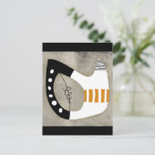 Carte postale orange noir et blanc Freeform (Debout devant)