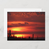 Carte Postale Orange Oklahoma Sunrise sur le paysage des plaines (Devant / Derrière)