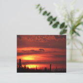 Carte Postale Orange Oklahoma Sunrise sur le paysage des plaines (Debout devant)