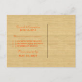 Carte postale Orange Rustique Chevron RSVP (Dos)