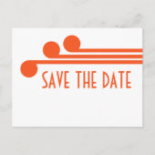Carte postale Orange Simple Deco Chic Save the Dat (Devant)