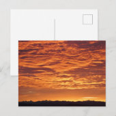 Carte Postale Orange Sky over Mountain Range. (Devant / Derrière)