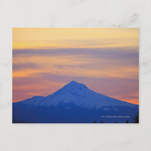 Carte Postale Orange Sky Snow Capped Blue Mountain