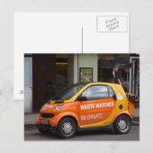Carte Postale Orange Smart Car (Devant / Derrière)