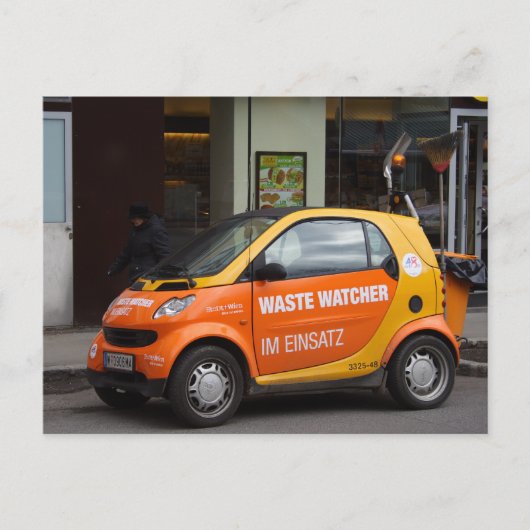Carte Postale Orange Smart Car (Devant)