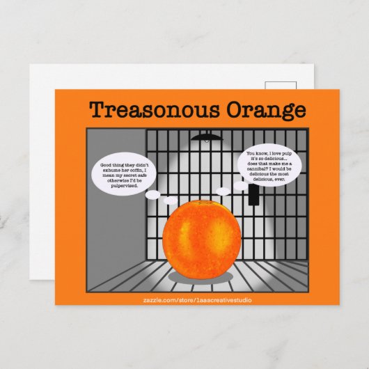 Carte Postale Orange traître (Devant / Derrière)