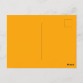 Carte postale orange uni Layout simple élégant (Dos)