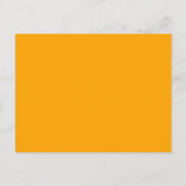 Carte postale orange uni Layout simple élégant (Devant)