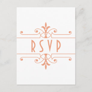 Carte postale Orange v2 Fancy Ornamy RSVP