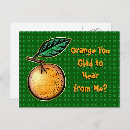 Carte Postale Orange Vous Êtes Heureux ? (Devant / Derrière)