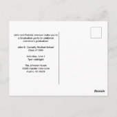 Carte Postale Orange White Médicale School Photo Party (Dos)