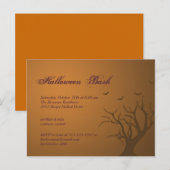 Carte Postale Oranger brûlé arbre effrayant Halloween invitation (Devant / Derrière)