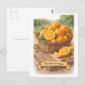 Carte Postale Oranges de Floride (Série d'aliments américains) (Devant / Derrière)