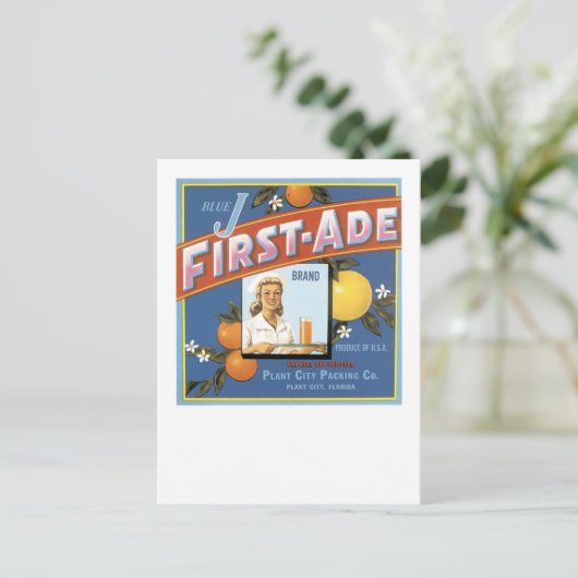 Carte Postale Oranges de marque Blue J First-Ade (Debout devant)