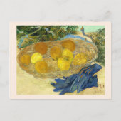 Carte Postale Oranges et citrons avec gants bleus de Van Gogh (Devant)