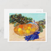 Carte Postale Oranges et citrons avec gants bleus, Van Gogh (Devant / Derrière)
