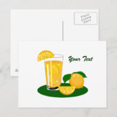 Carte postale Oranges et jus d'orange (Devant / Derrière)