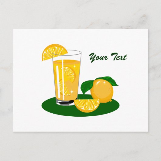 Carte postale Oranges et jus d'orange (Devant)