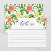 Carte Postale Oranges et pamplemousses Conseils pour la nouvelle (Devant / Derrière)