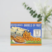 Carte Postale Oranges pour Thanksgiving (Debout devant)