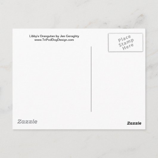 Carte postale Orangoutan (Dos)