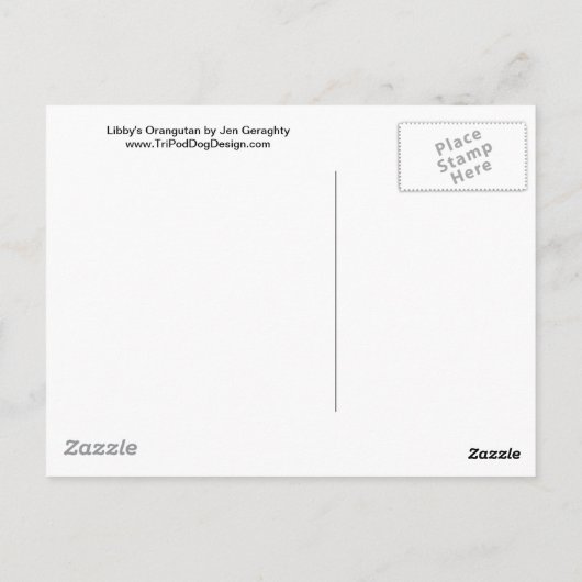 Carte postale Orangoutan (Dos)