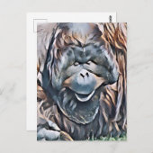CARTE POSTALE ORANGUTAN (Devant / Derrière)
