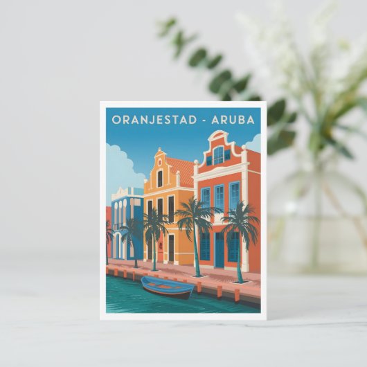 Carte Postale Oranjestad Aruba Vintage (Debout devant)