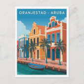Carte Postale Oranjestad Aruba Vintage (Devant)