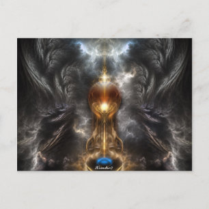 Carte Postale Orb Of Light Fractal Art
