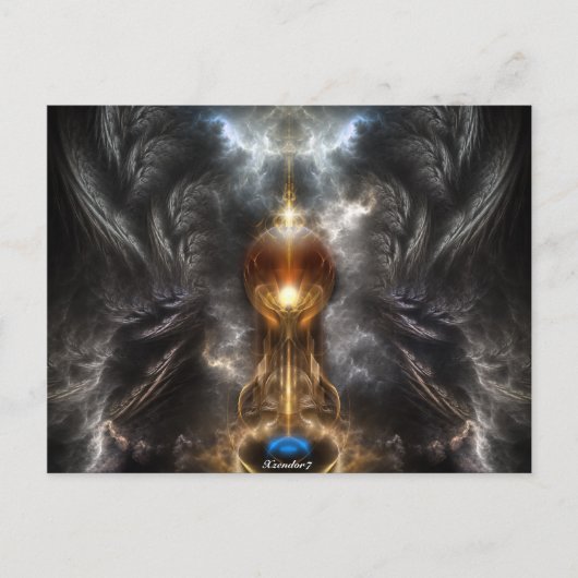 Carte Postale Orb Of Light Fractal Art (Devant)