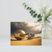 Carte Postale Orbes dorés dans la tempête du désert (Debout devant)
