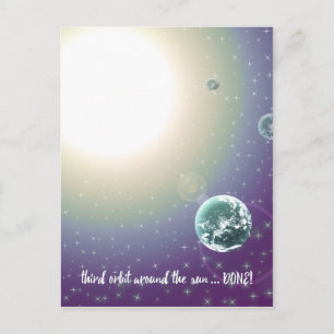 Carte Postale Orbite autour du soleil pour le 3e anniversaire