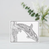 Carte postale Orca noir et blanc (Debout devant)