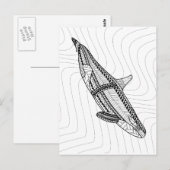 Carte postale Orca pour adultes (Devant / Derrière)