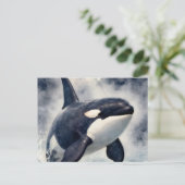 Carte Postale Orca Stormy waves (Debout devant)