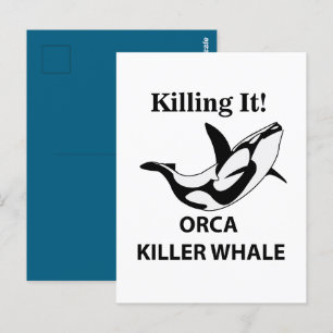 Carte Postale Orca Tuer Baleine La Tuer Drôle