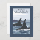 Carte Postale Orca Whales #1 - Kenai, Alaska (Devant / Derrière)