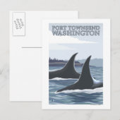 Carte Postale Orca Whales #1 - Port Townsend, Washington (Devant / Derrière)