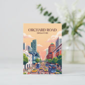Carte Postale Orchard Road Singapour (Debout devant)