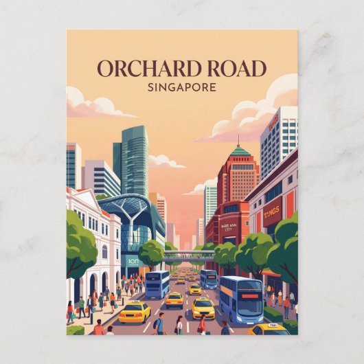 Carte Postale Orchard Road Singapour (Devant)